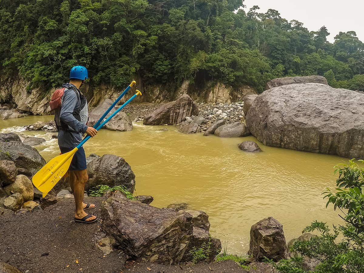 getting ready to begin our white water rafting adventures