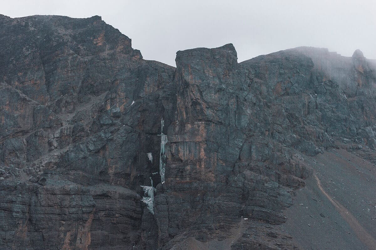 ice waterfall yak kharka to thorong phedi base camp on the annapurna circuit