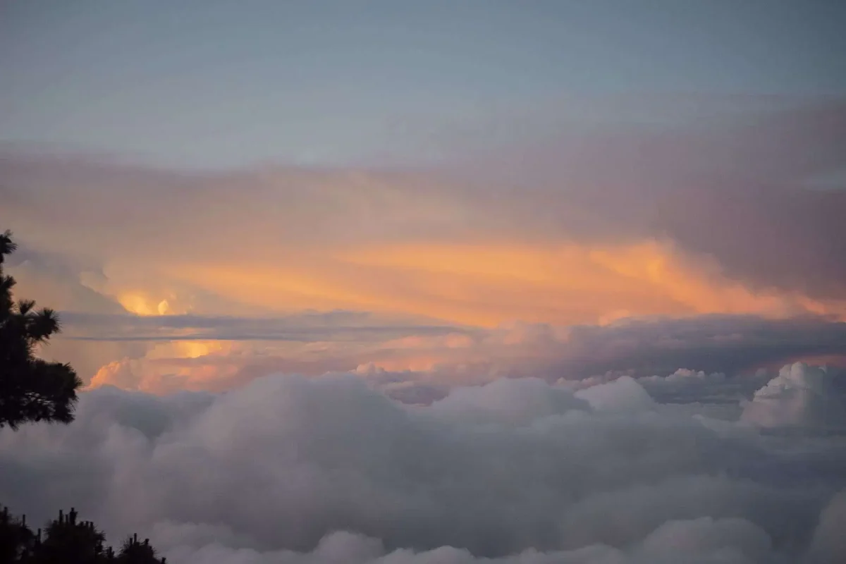 sunrise from the acatenango volcano trek
