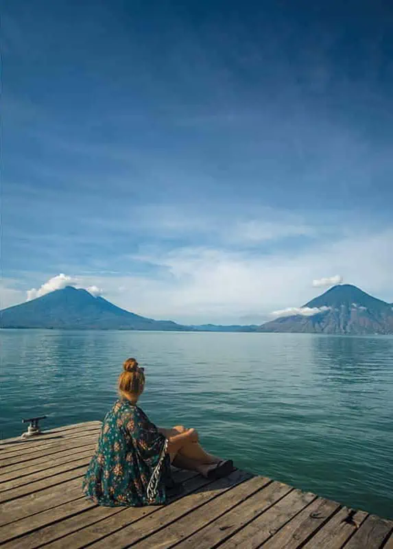 relax on the pier at santa cruz while in lake atitlan