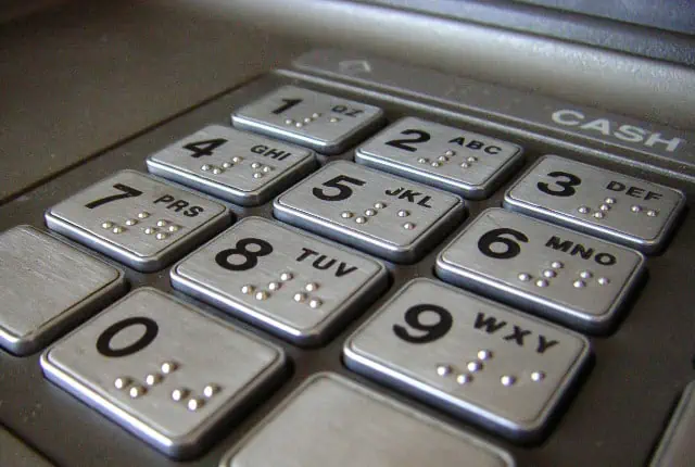 keypad on an atm in caye caulker