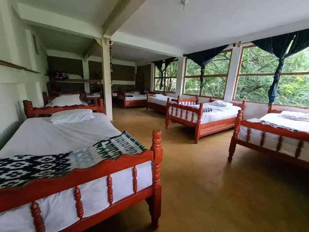 single beds so you don't get woken up by someone rolling over at casa ahau hostel lake atitlan