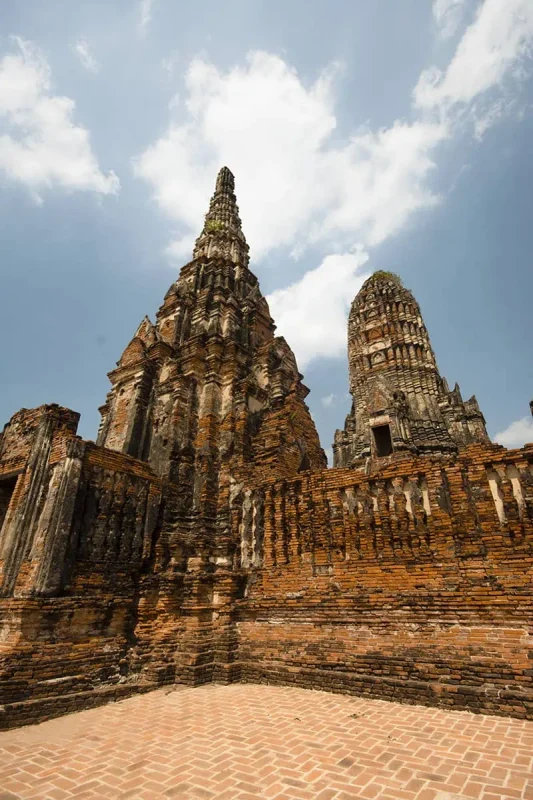 Wat Chai Watthanaram pagodas and prang