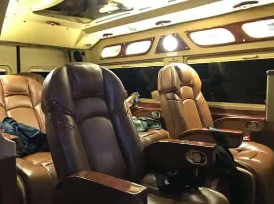 inside a luxury minivan from hanoi to sapa