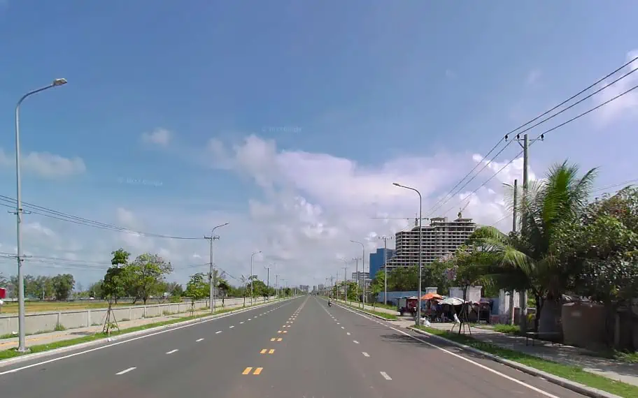 empty four lane highways around otres beach in sihanoukville