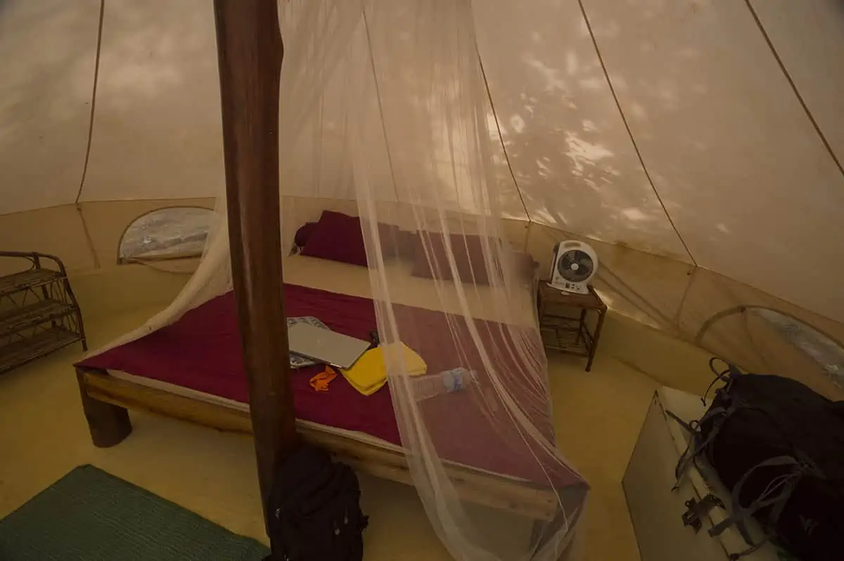 our glamping tent at sleeping trees on koh rong samloem