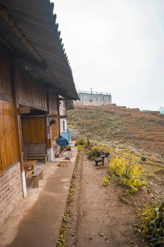 the outdoor area of our homestay in sapa while would be great on a warm day