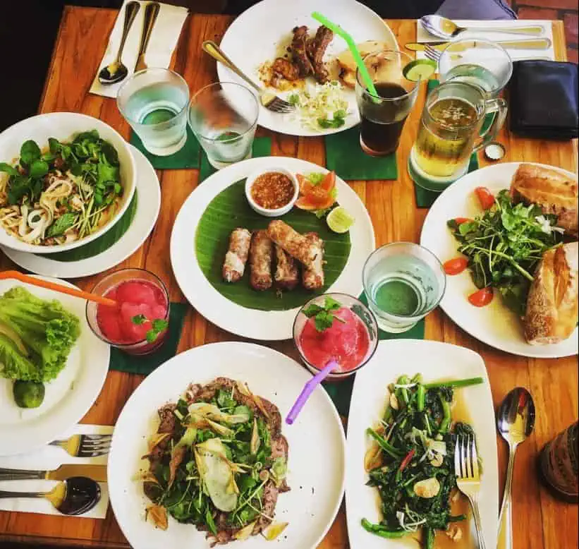 the famous khaiphaen restaurant in luang prabang serving delicious dishes